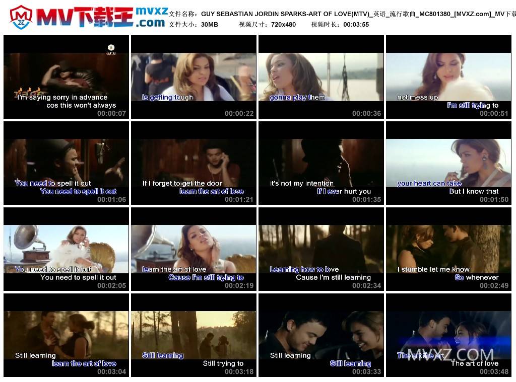 GUY SEBASTIAN JORDIN SPARKS-ART OF LOVE(MTV)_英语_流行歌曲_MC801380
